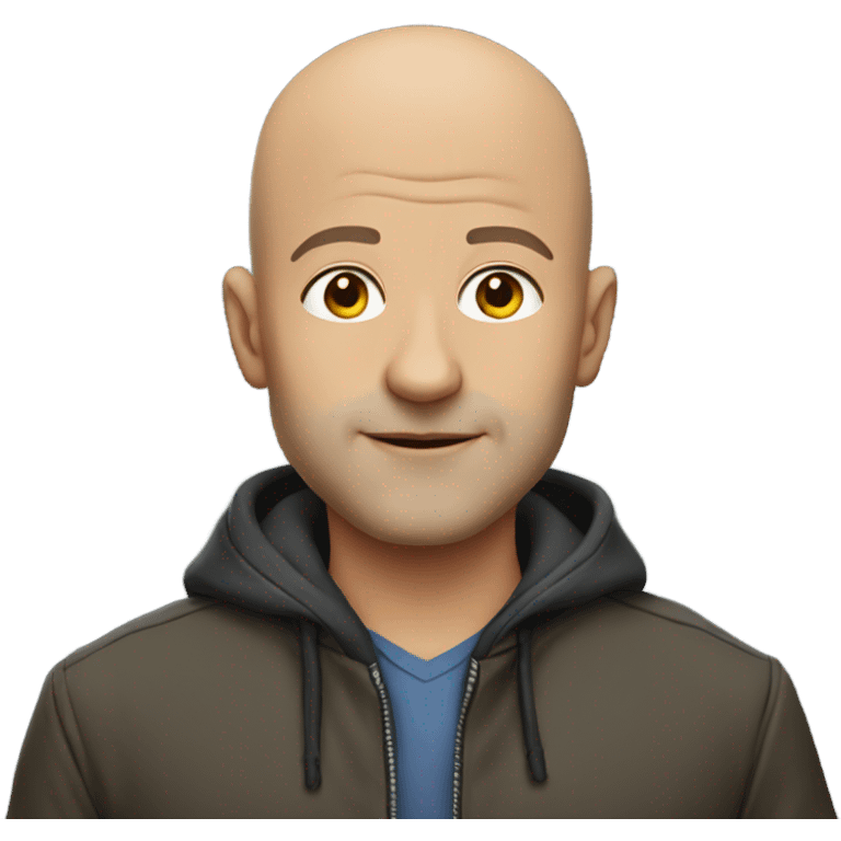 bald guy in jacket cosplay emoji