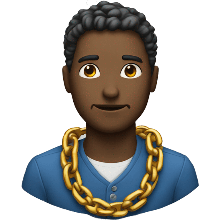 man waring chain emoji