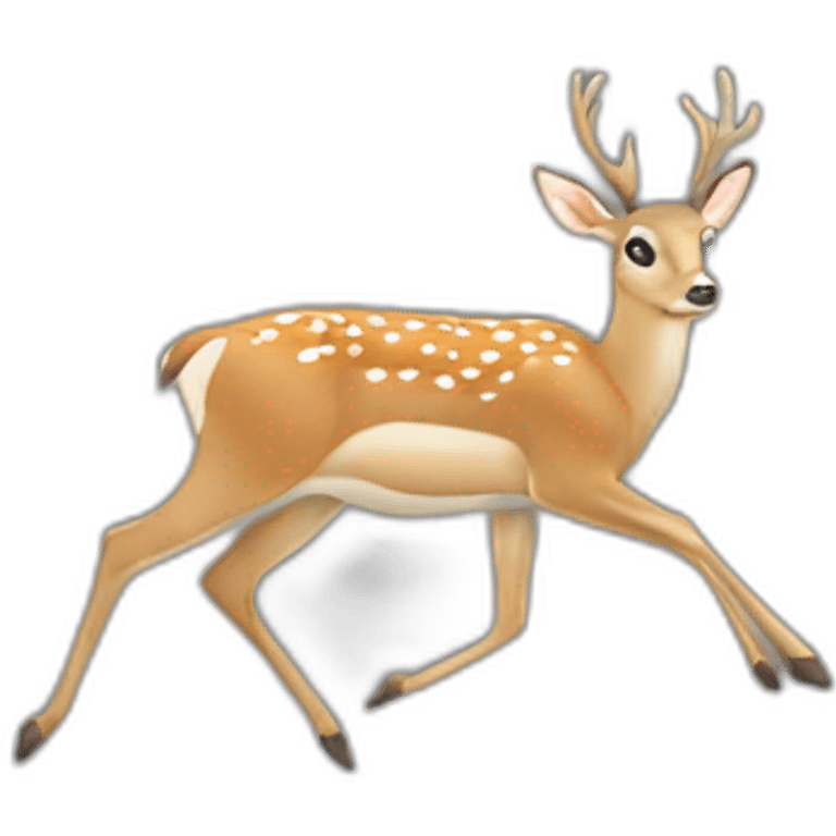 deer crossing the road emoji