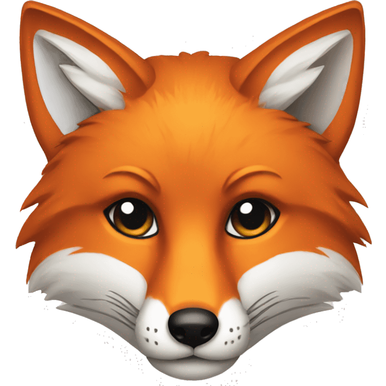 fox face as circle logo emoji