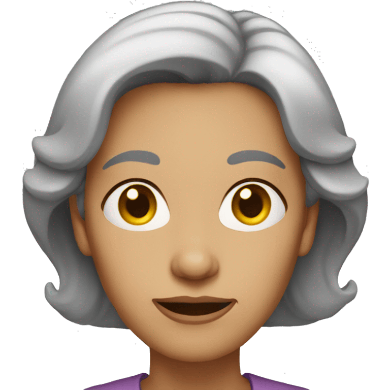 Middle-aged woman with neutral emotion  emoji