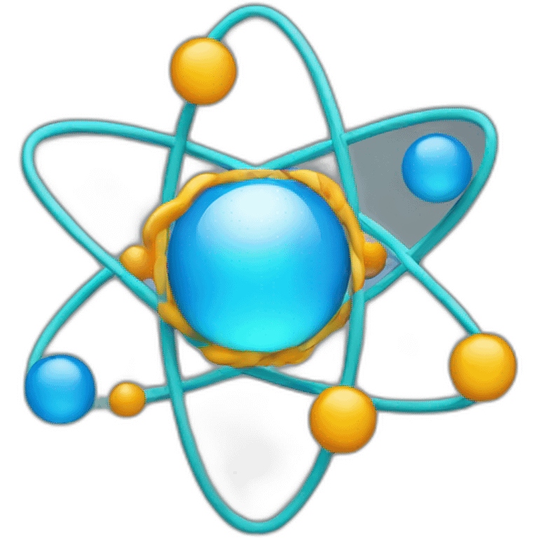 Science, atom, symbol, emoji