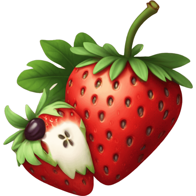 Strawberry açaí  emoji