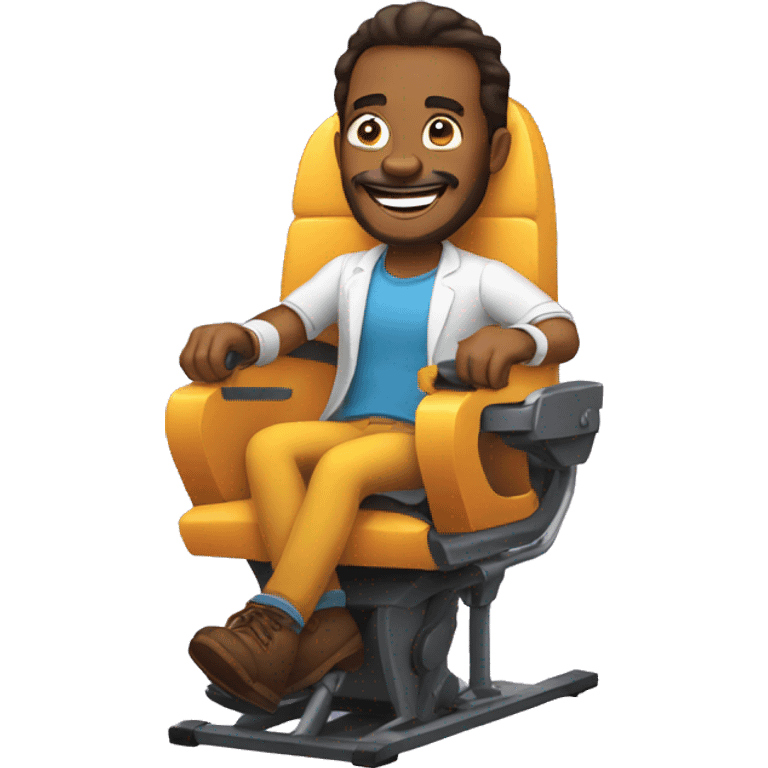 entrepreneur in a seat in a rollercoaster emoji