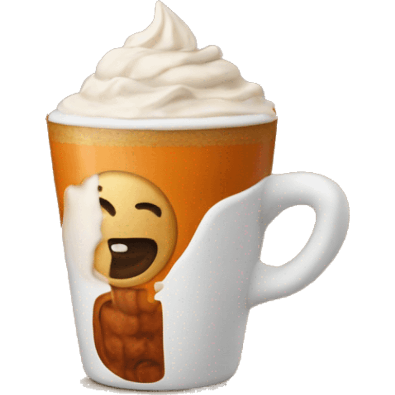 a pumpkin spice latte emoji