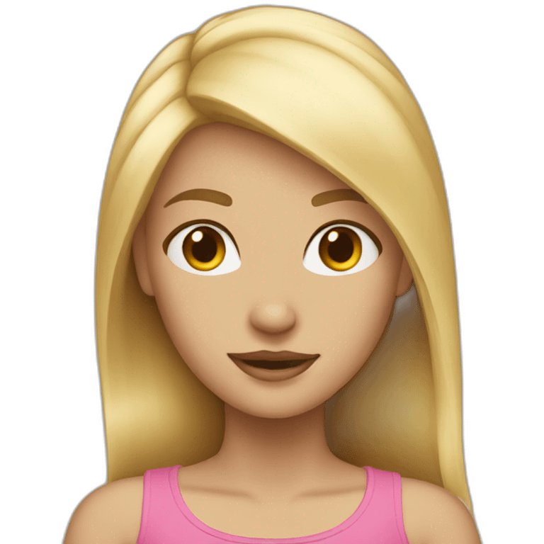 Girls is't blonds hair. emoji