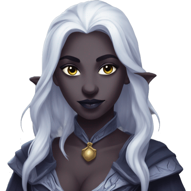 Drow bard dnd seductive look emoji