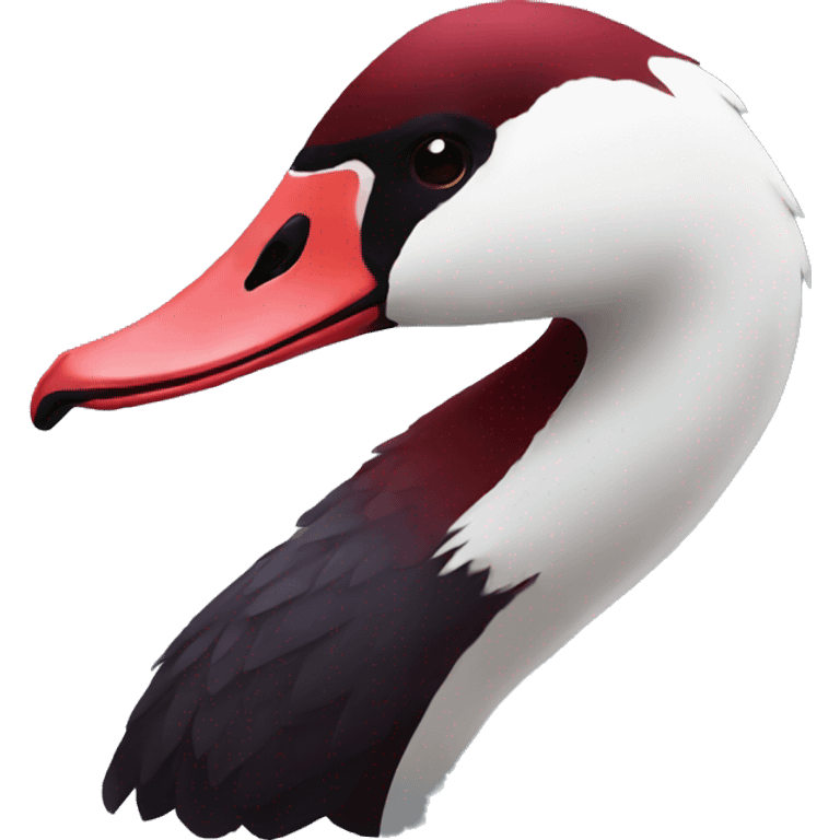 Dark red swan emoji