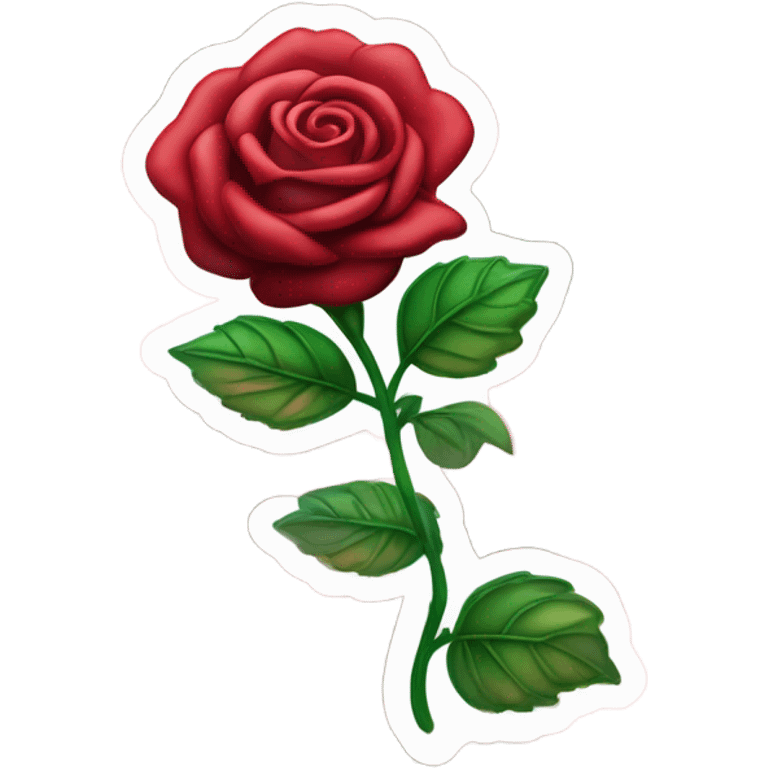 3d rose sticker emoji