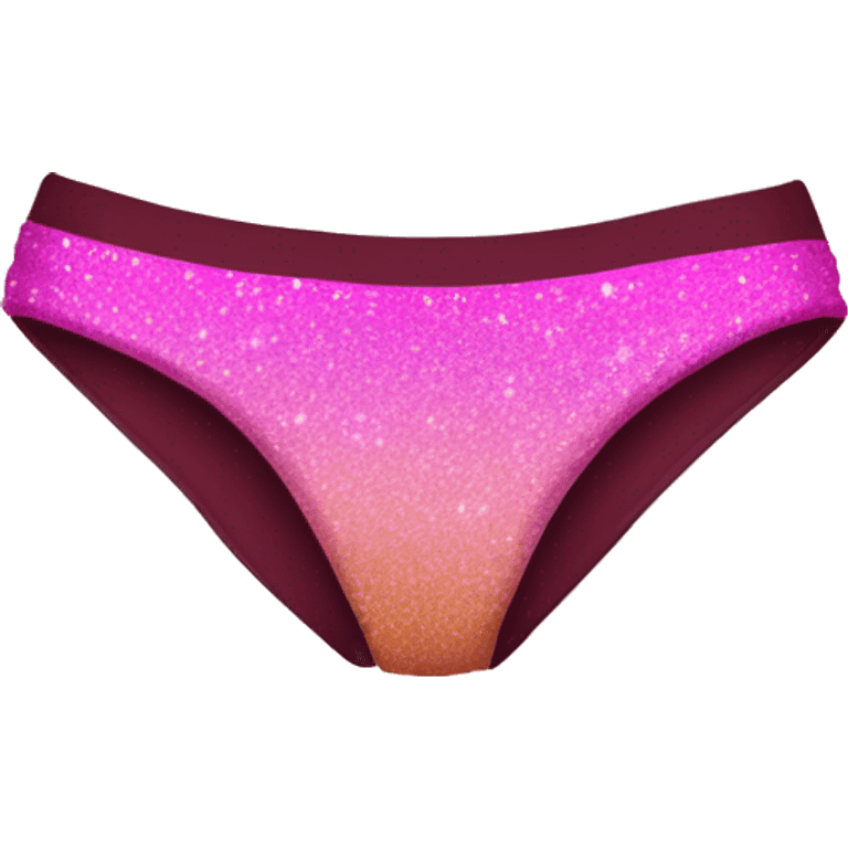 Pink ombre bikini bottoms with glitter  emoji