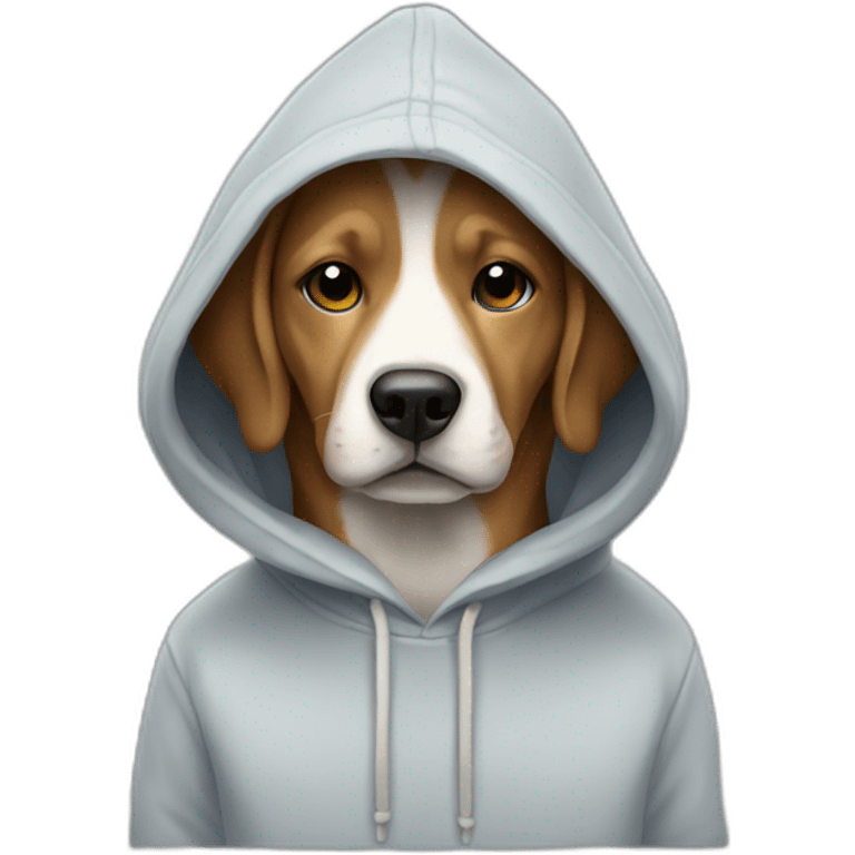 Dog wearing hoodie  emoji