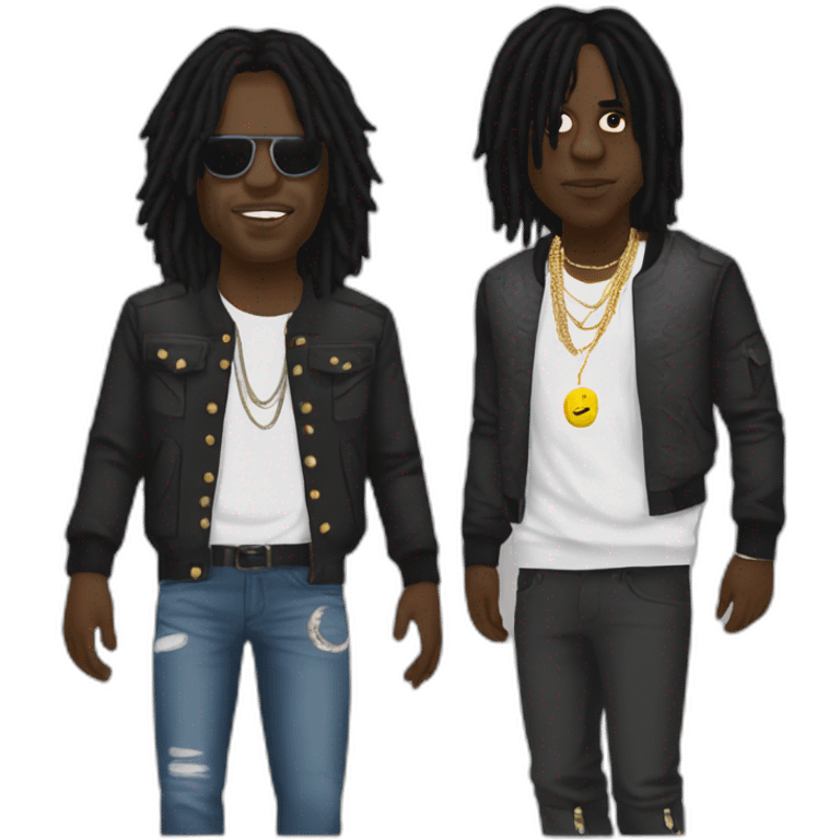 Chief keef rappeur and Michel Jordan emoji