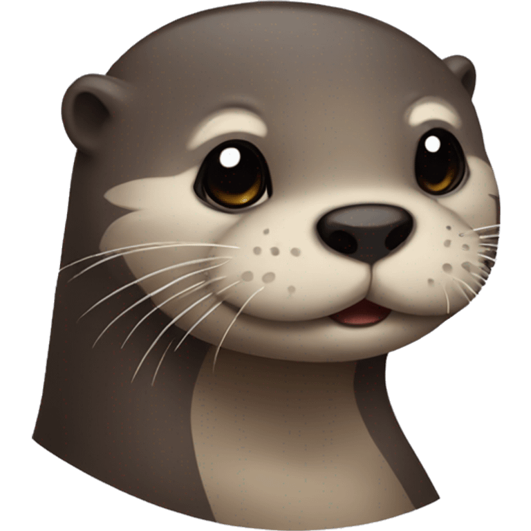 Otter with an Emo Fringe emoji