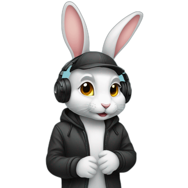 DJ rabbit emoji