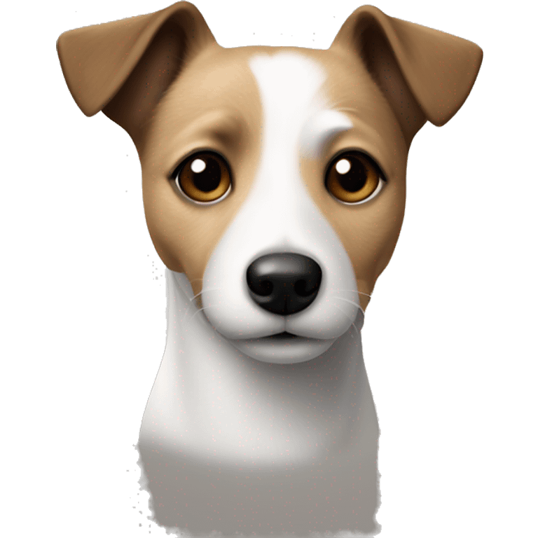 jack russel black white beige  emoji