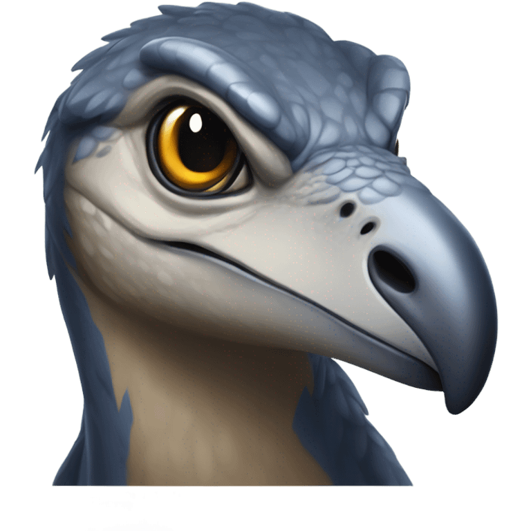 smart raptor emoji