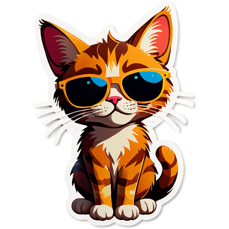 Cat with sunglasses emoji