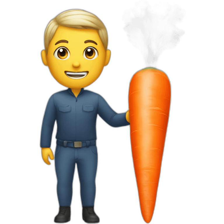 holding a carrot emoji