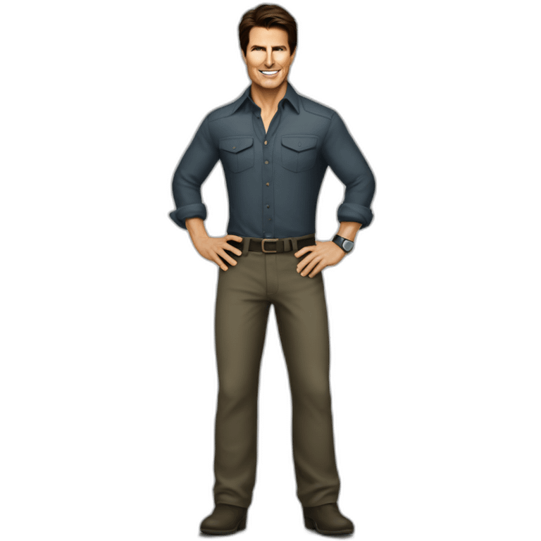 Full body Tom Cruise, Apple emoji