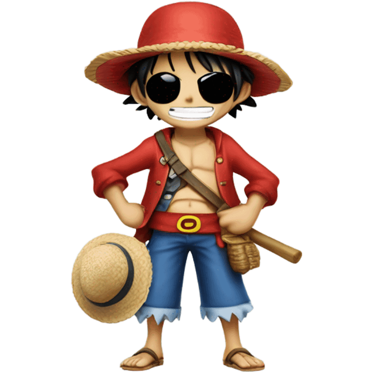 Luffy turned into car emoji