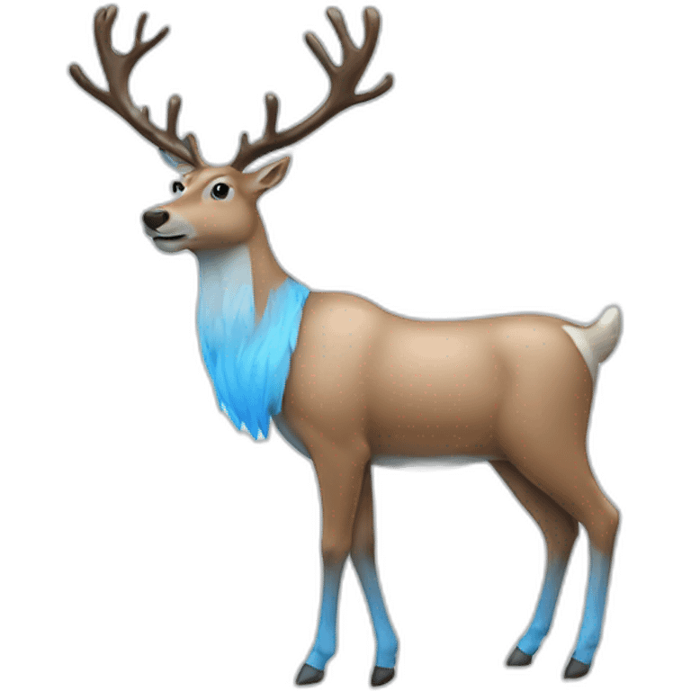 humanoid-reindeer-with-blue-b emoji