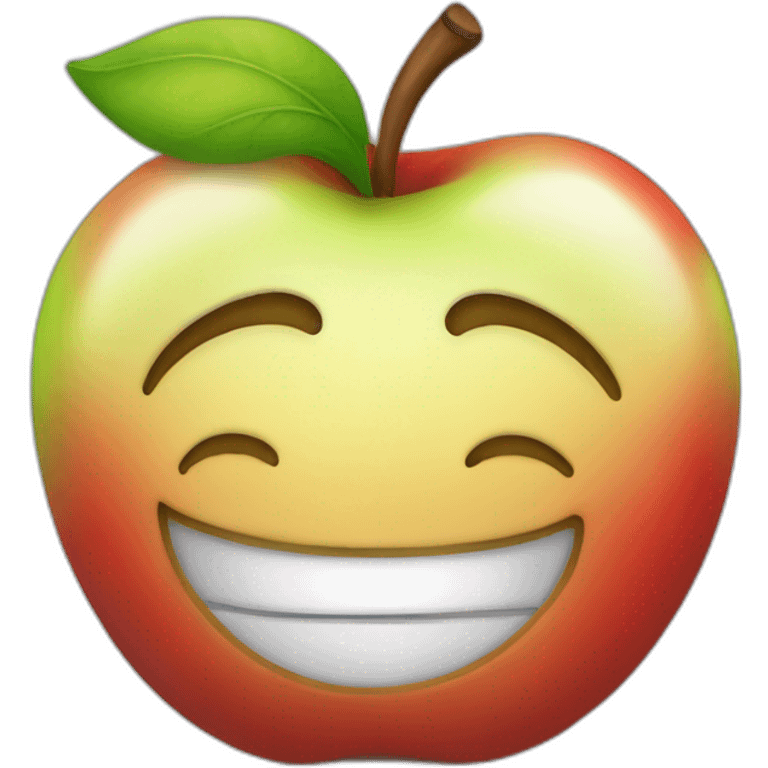 smirking apple emoji