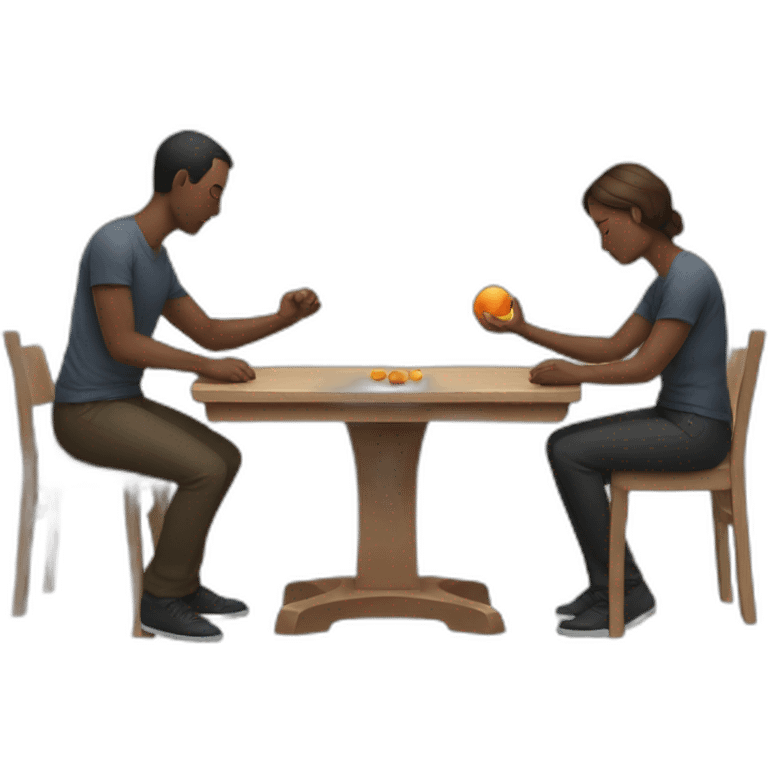 people waste shot putting hands on table emoji