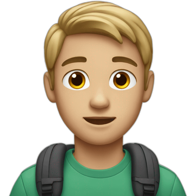 Boy with airpods emoji