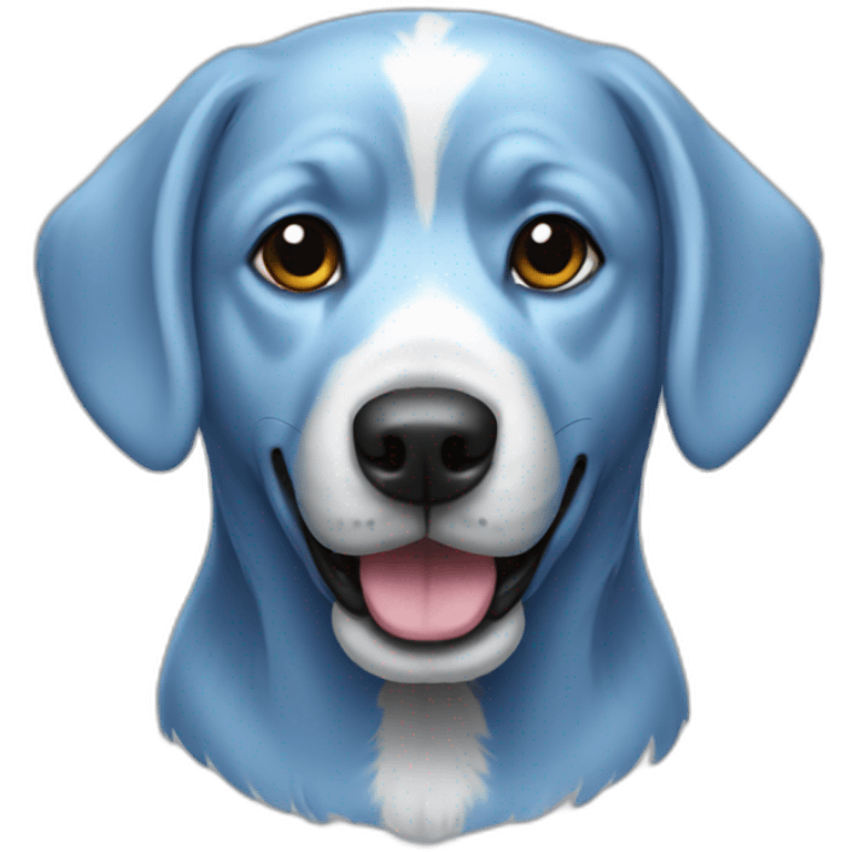 chien bleu emoji