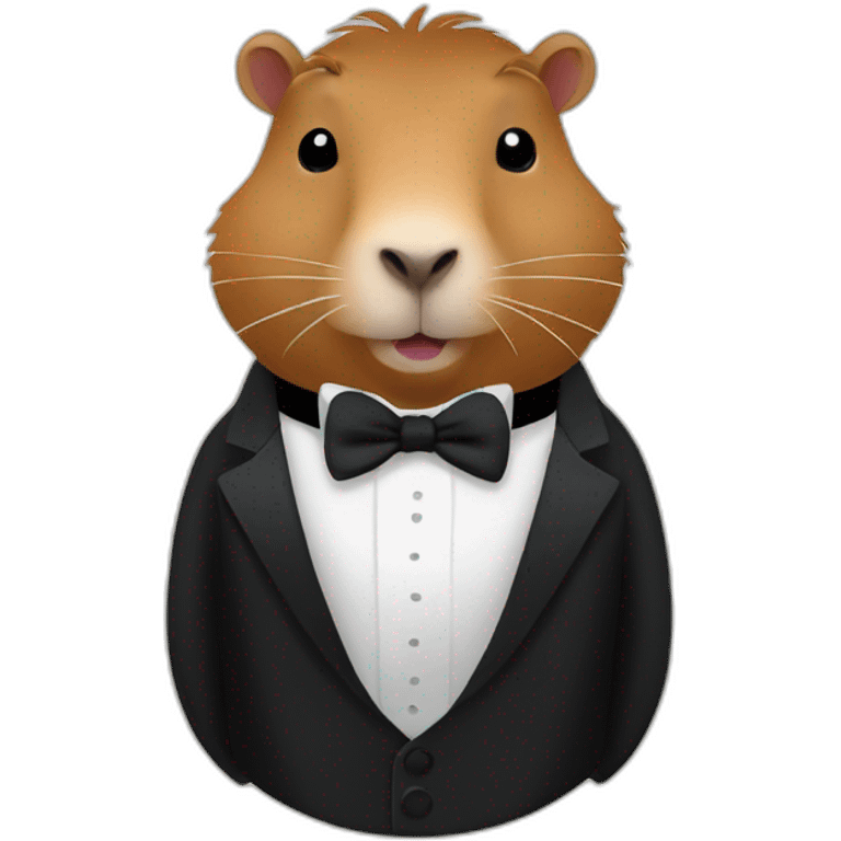 Capybara in a tuxedo emoji