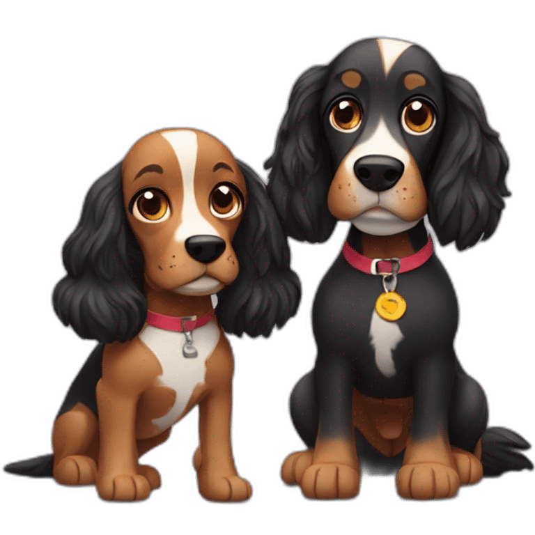 Sprinter spaniel and couple emoji