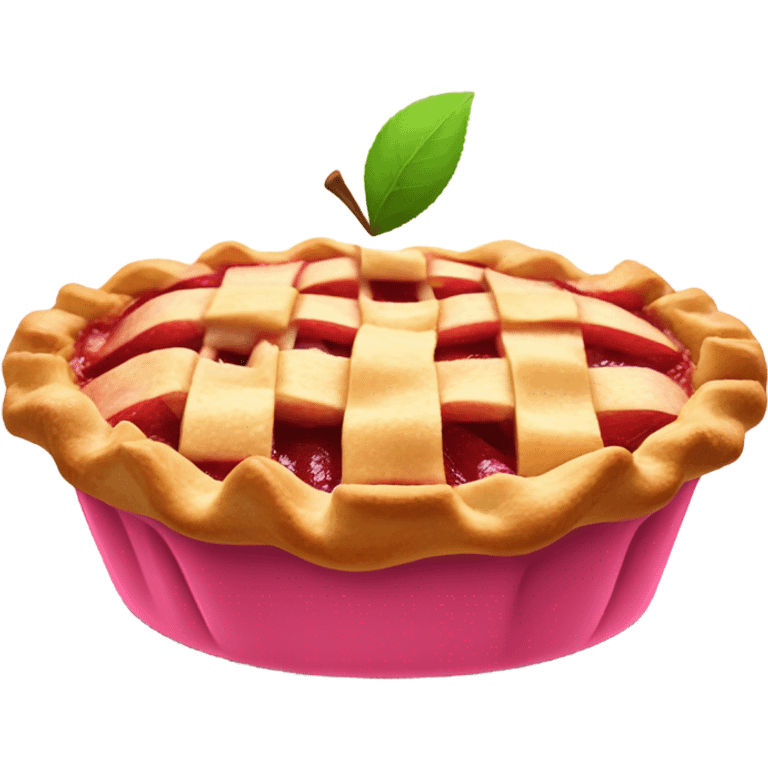 Apple pie colored pink  emoji