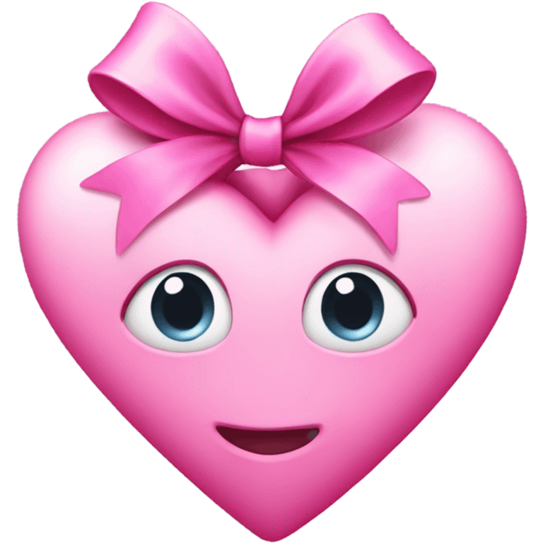 Pink heart with pink bow emoji