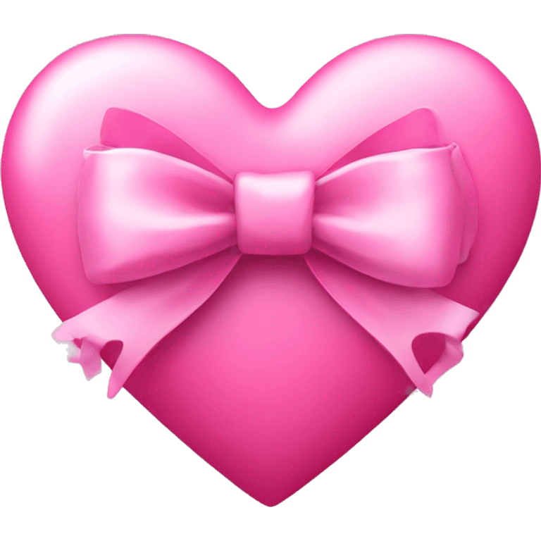 pink heart with a bow  emoji