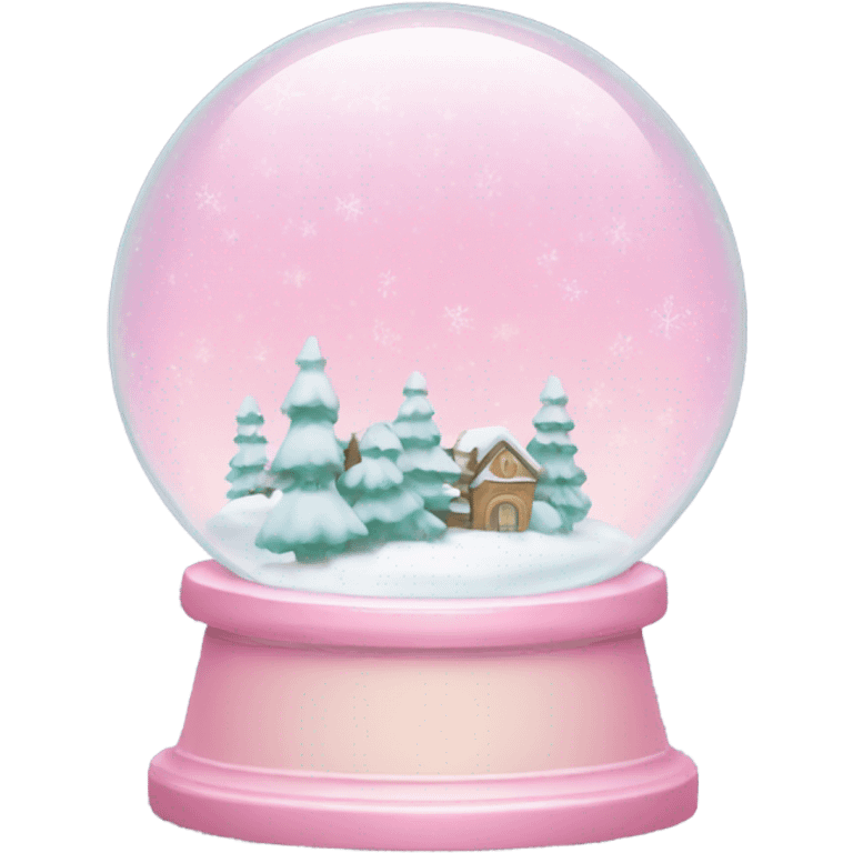 Pastel pink snow globe emoji