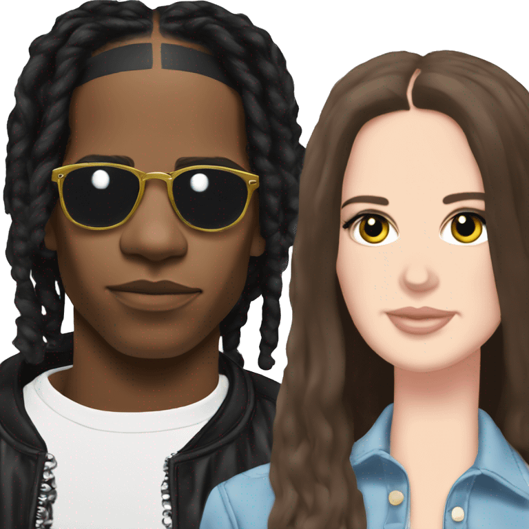 ASAP rocky with Lana del rey emoji