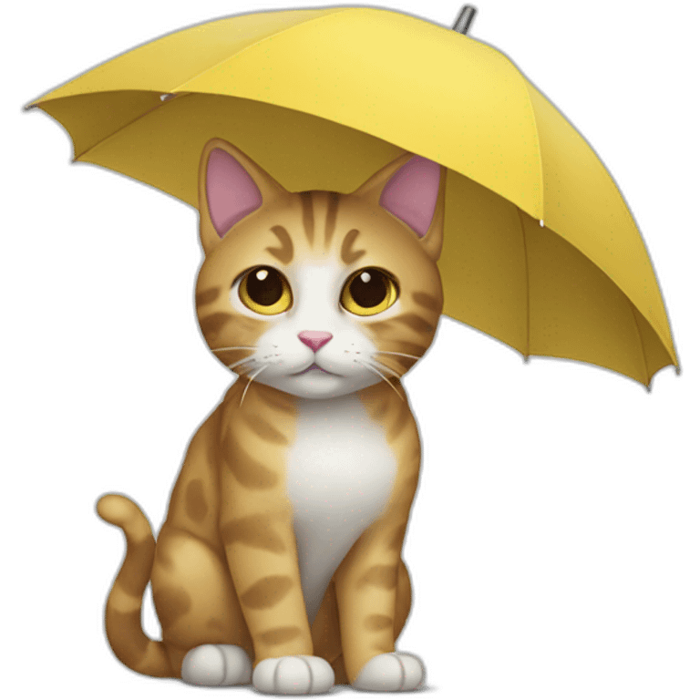 cat with umbrella emoji