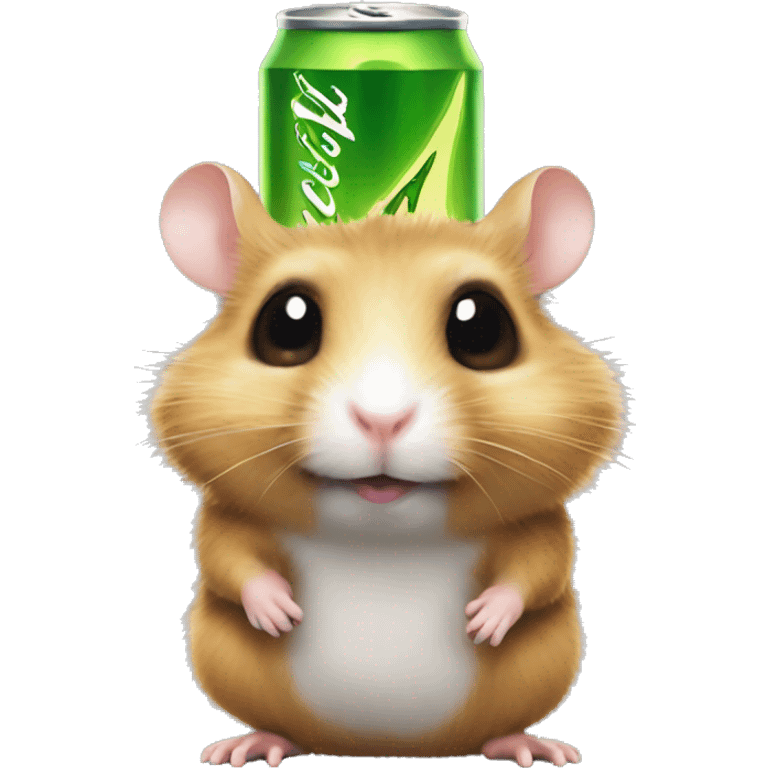 Hamster drink Monster Energy emoji