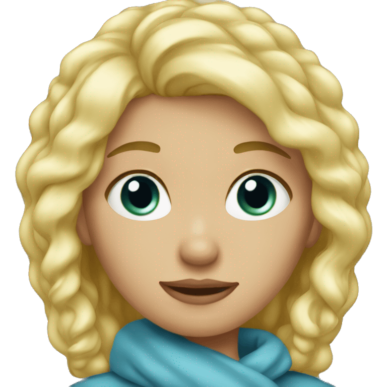 Blonde girl cold emoji