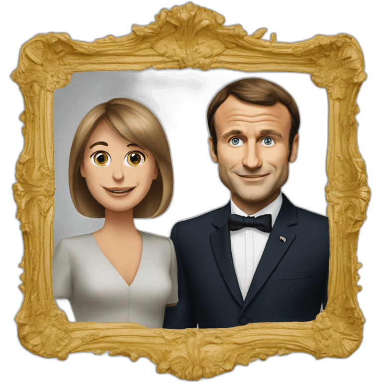 Emmanuel macron with Brigitte emoji