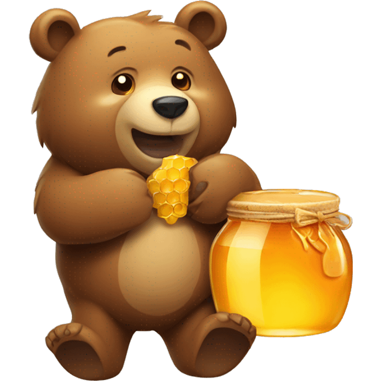 Bear with honey emoji