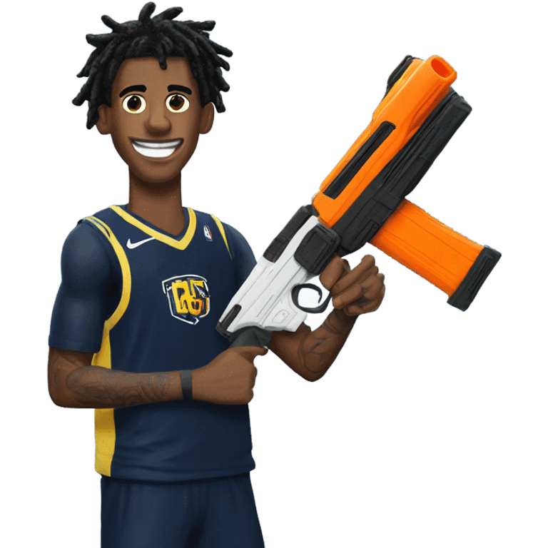 Ja morant with a nerf gun emoji