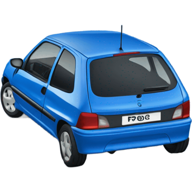 Peugeot 106 in blue emoji