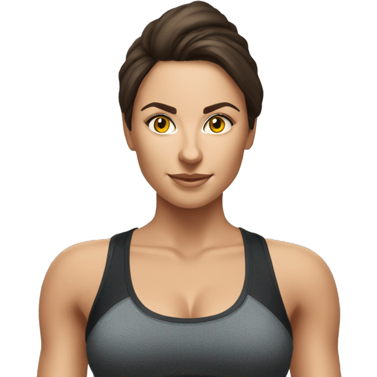 Ukrainian fitness woman brunette emoji