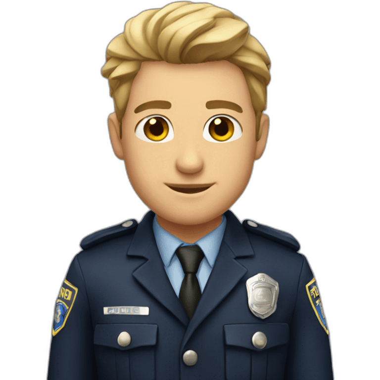 Handsome police emoji