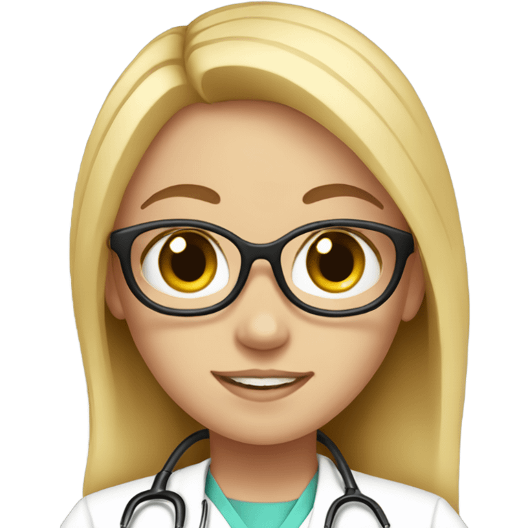 white girl with stethoscope emoji