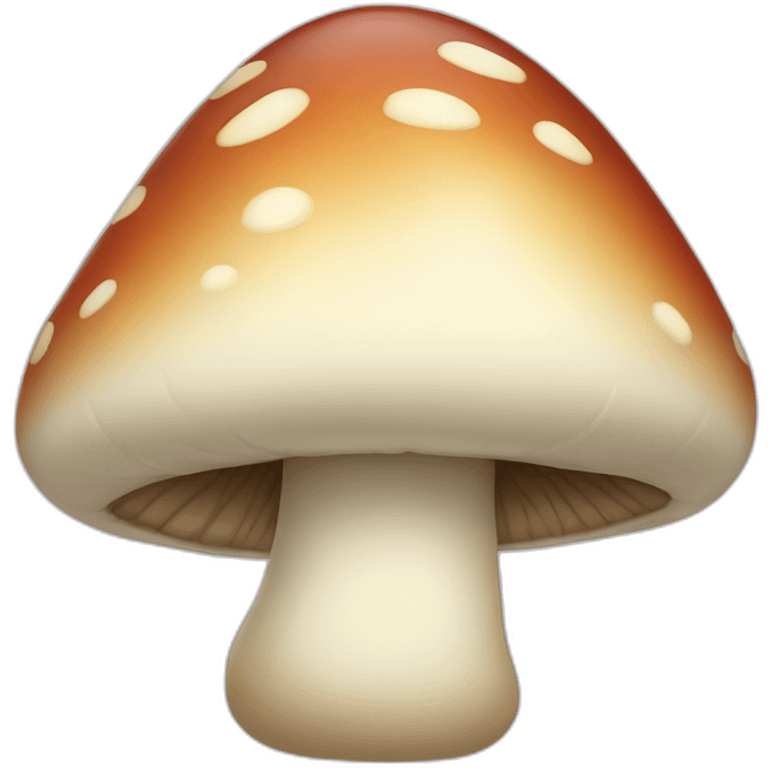 Cartoon mushroom with a face emoji