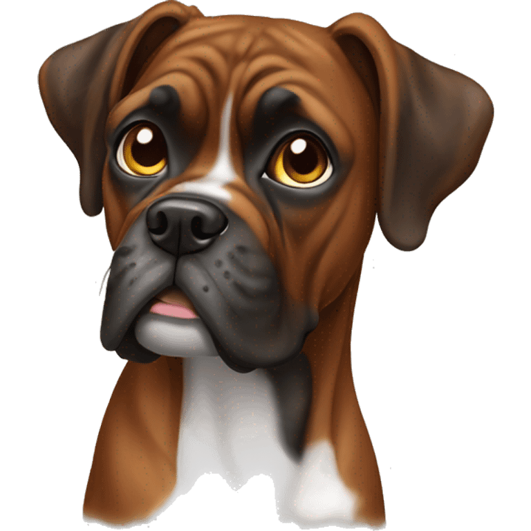 Brindle boxer dog emoji