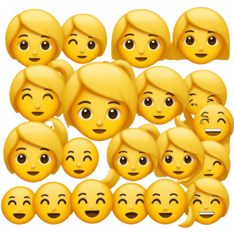 یک دختر کیوت با موهای بلوند emoji