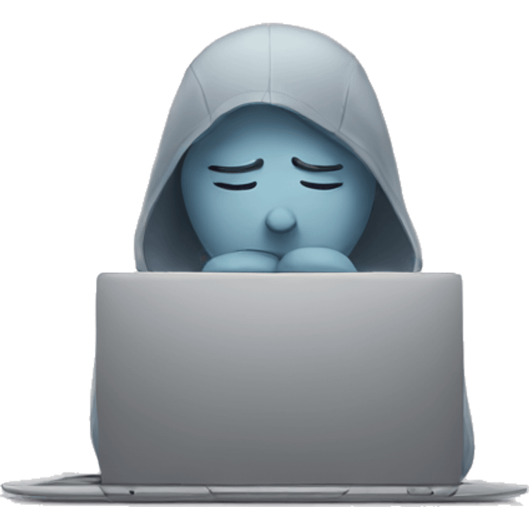 sad person with laptop emoji